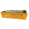 Wanna wychwytowa polietylenowa EcoDrop 1200 l, IBC 2*1000 l, stos, kratownica, żółty, MEGA zdjęcie 7