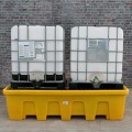 Wanna wychwytowa polietylenowa EcoDrop 1200 l, IBC 2*1000 l, stos, kratownica, żółty, MEGA zdjęcie 8