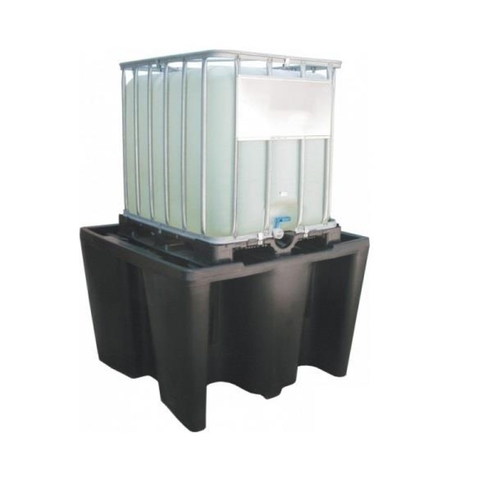 Wanna wychwytowa polietylenowa EcoDrop 1120 l, mauzer IBC 1*1000 l, bez kratownicy, czarny, MEGA