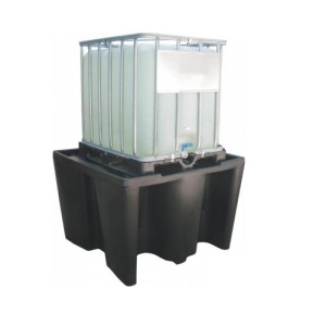 Wanna wychwytowa polietylenowa EcoDrop 1120 l, mauzer IBC 1*1000 l, bez kratownicy, czarny, MEGA