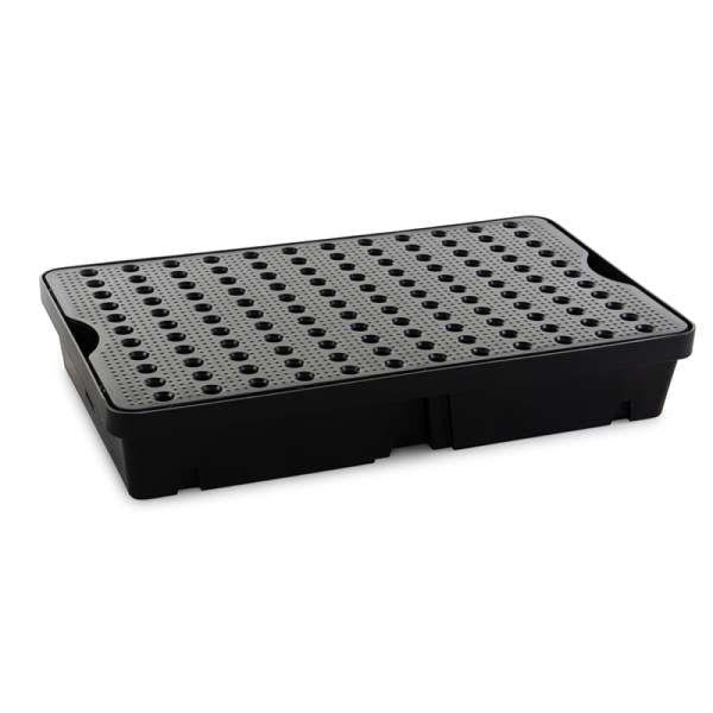 Wanienka wychwytowa polietylenowa EcoDrop 60 l, kratownica, czarny/czarny, MINI