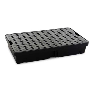 Wanienka wychwytowa polietylenowa EcoDrop 60 l, kratownica, czarny/czarny, MINI