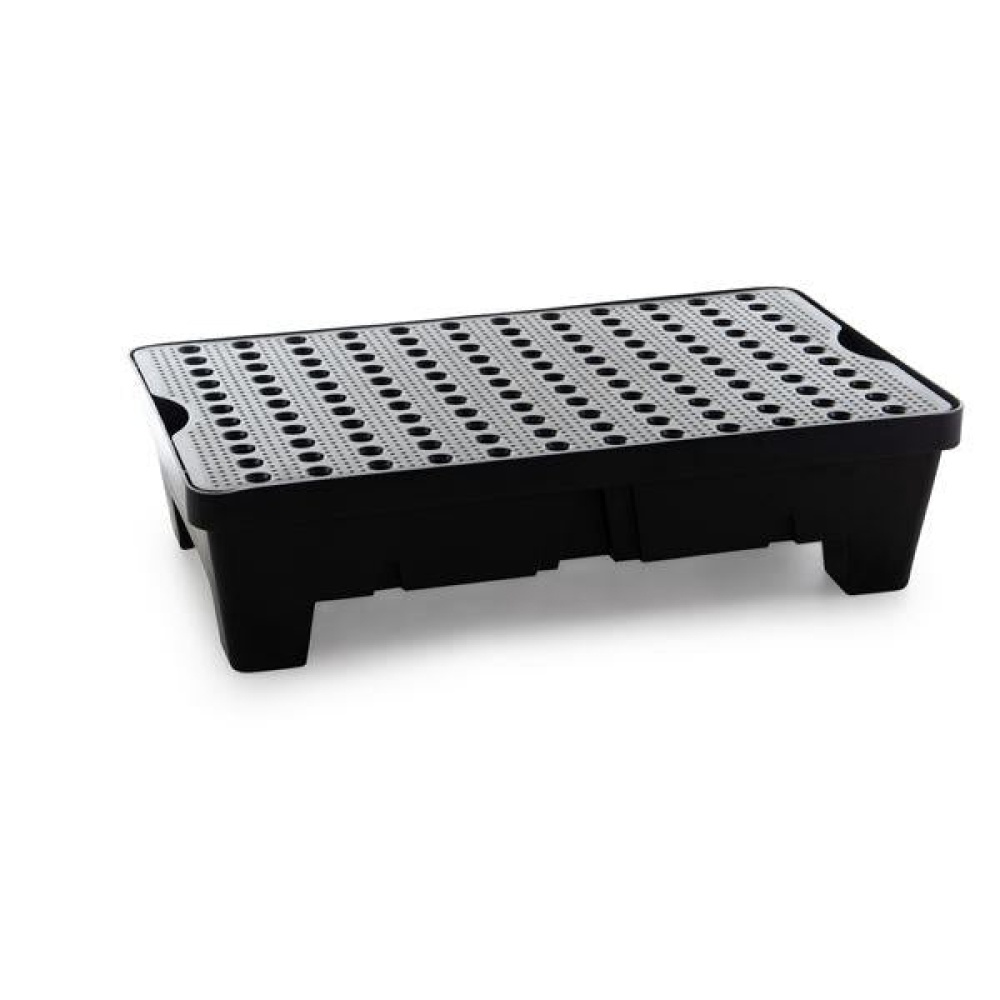 Wanienka wychwytowa polietylenowa EcoDrop 63 l, kratownica, czarny/czarny, MINI