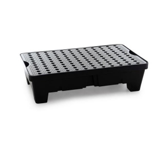 Wanienka wychwytowa polietylenowa EcoDrop 63 l, kratownica, czarny/czarny, MINI
