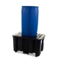 Wanna wychwytowa polietylenowa EcoDrop 230 l, beczka 1*200 l, kratownica, czarny, MEDIUM zdjęcie 7