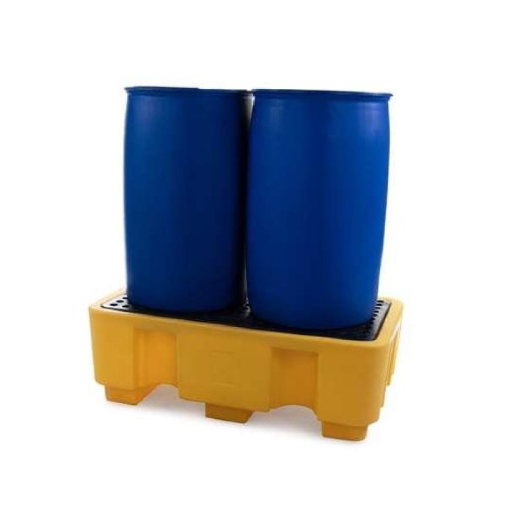 Wanna wychwytowa polietylenowa EcoDrop 250 l, beczka 2*200 l, kratownica, żółty, MEDIUM