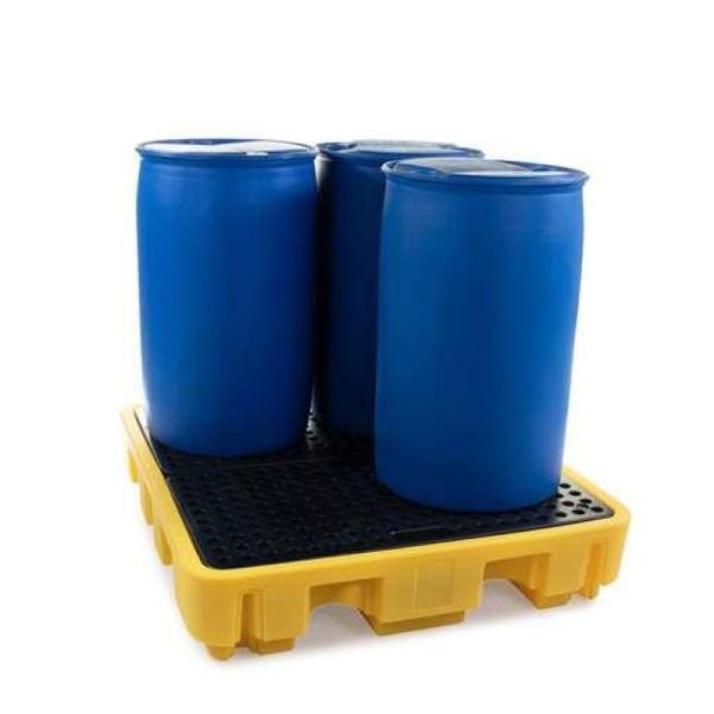 Wanna wychwytowa polietylenowa EcoDrop 250 l, beczka 4*200 l, kratownica, żółty, MEDIUM