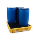 Wanna wychwytowa polietylenowa EcoDrop 250 l, beczka 4*200 l, kratownica, żółty, MEDIUM
