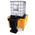 Wanna wychwytowa polietylenowa EcoDrop 1120 l, IBC 1*1000 l, kratownica, żółty, MEGA zdjęcie 2