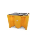 Wanna wychwytowa polietylenowa EcoDrop 1120 l, IBC 1*1000 l, kratownica, żółty, MEGA zdjęcie 4