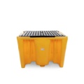 Wanna wychwytowa polietylenowa EcoDrop 1120 l, IBC 1*1000 l, kratownica, żółty, MEGA zdjęcie 5