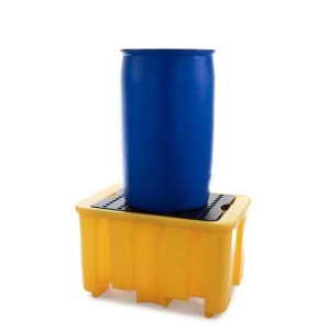 Wanna wychwytowa polietylenowa EcoDrop 230 l, beczka 1*200 l, kratownica, żółty, MEDIUM