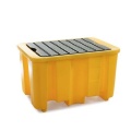 Wanna wychwytowa polietylenowa EcoDrop 230 l, beczka 1*200 l, kratownica, żółty, MEDIUM zdjęcie 4