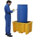 Wanna wychwytowa polietylenowa EcoDrop 230 l, beczka 1*200 l, kratownica, żółty, MEDIUM zdjęcie 6