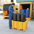 Wanna wychwytowa polietylenowa EcoDrop 230 l, beczka 1*200 l, kratownica, żółty, MEDIUM zdjęcie 7