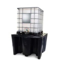 Wanna wychwytowa polietylenowa EcoDrop 1120 l, IBC 1*1000 l, kratownica, czarny, MEGA