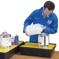 Wanienka wychwytowa polietylenowa EcoDrop 40 l, kratownica, czarny/żółty, MINI zdjęcie 4