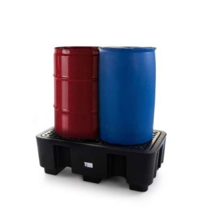 Wanna wychwytowa polietylenowa EcoDrop 250 l, beczka 2*200 l, kratownica, czarny, MEDIUM