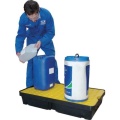Wanienka wychwytowa polietylenowa EcoDrop 30 l, kratownica, czarny/żółty, MINI zdjęcie 3