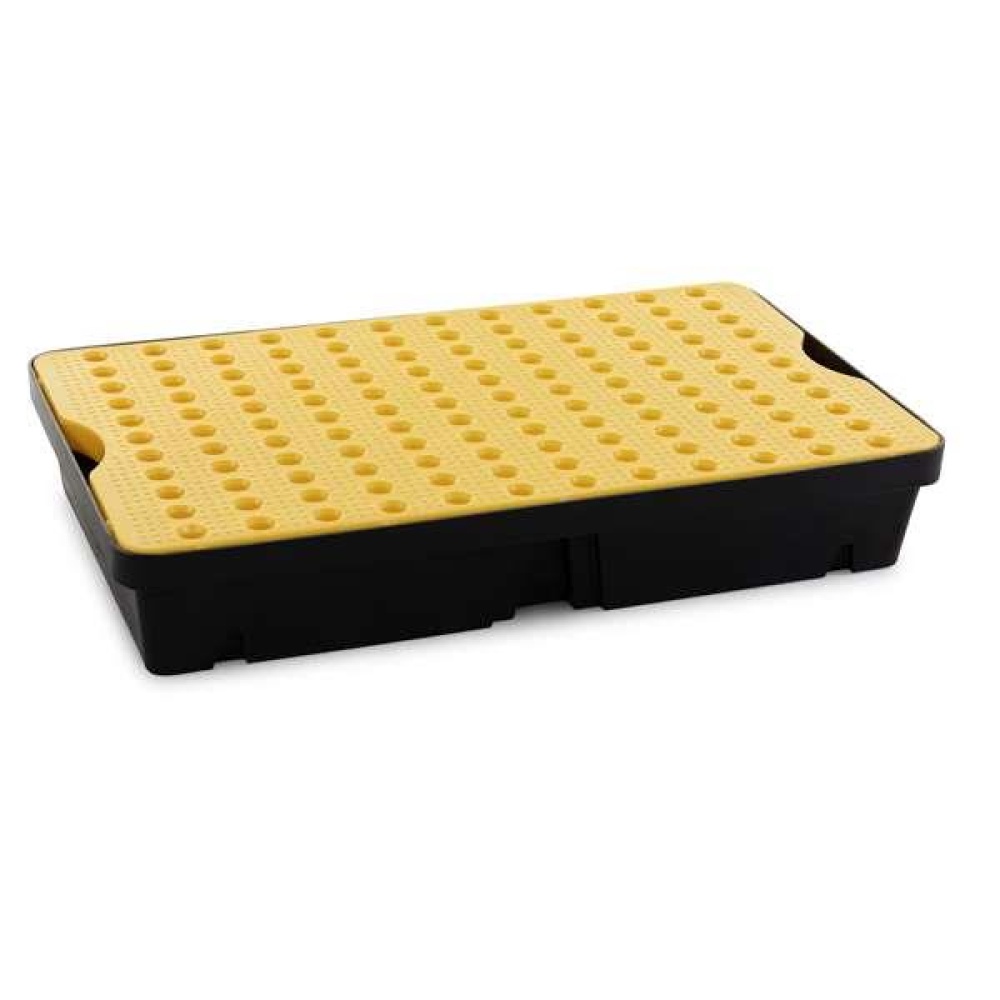 Wanienka wychwytowa polietylenowa EcoDrop 60 l, kratownica, czarny/żółty, MINI