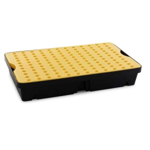 Wanienka wychwytowa polietylenowa EcoDrop 60 l, kratownica, czarny/żółty, MINI