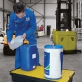 Wanienka wychwytowa polietylenowa EcoDrop 100 l, kratownica, czarny/żółty, MINI zdjęcie 3