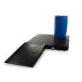 Platforma robocza polietylenowa EcoDrop 240 l, beczka 4*200 l, wanna wychwytowa, czarny, LOW zdjęcie 2