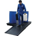 Platforma robocza polietylenowa EcoDrop 240 l, beczka 4*200 l, wanna wychwytowa, czarny, LOW zdjęcie 4