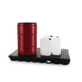 Platforma robocza polietylenowa EcoDrop 100 l, beczka 2*200 l, wanna wychwytowa, czarny, LOW