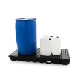 Platforma robocza polietylenowa EcoDrop 100 l, beczka 2*200 l, wanna wychwytowa, czarny, LOW zdjęcie 2