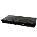 Platforma robocza polietylenowa EcoDrop 100 l, beczka 2*200 l, wanna wychwytowa, czarny, LOW zdjęcie 5