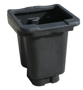 Zbiornik (przedział) roboczy polietylenowy EcoDrop 100 l, wanna 1260 l, 1 *IBC, czarny,