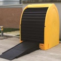 Stanowisko robocze polietylenowa EcoDrop 250 l, beczka 4*200 l, żółty/czarny, HARDCOVER zdjęcie 7