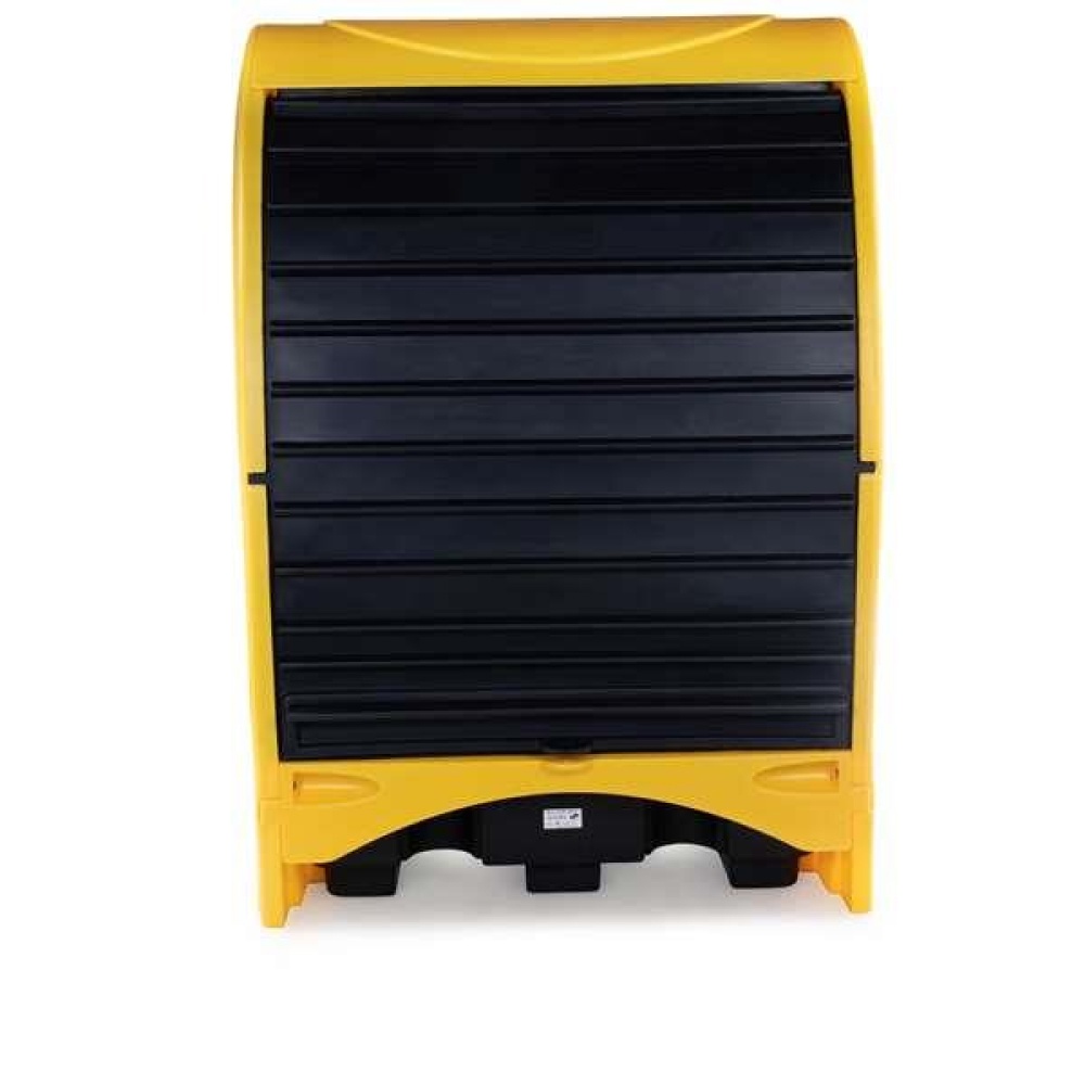 Stanowisko robocze polietylenowa EcoDrop 250 l, beczka 2*200 l, żółty/czarny, HARDCOVER
