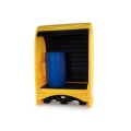 Stanowisko robocze polietylenowa EcoDrop 250 l, beczka 2*200 l, żółty/czarny, HARDCOVER zdjęcie 5