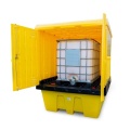Stanowisko robocze polietylenowe EcoDrop 1260 l, IBC 1*1000 l, żółty/żółty, HARDCOVER