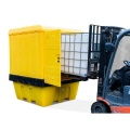 Stanowisko robocze polietylenowe EcoDrop 1260 l, IBC 1*1000 l, żółty/żółty, HARDCOVER zdjęcie 3