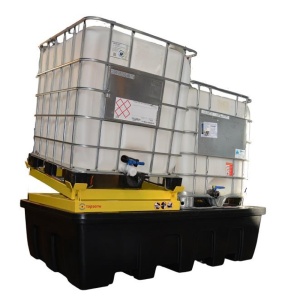 Zestaw magazynowy EcoDrop do składowania IBC 1*1000 l i opróżniania IBC *1000 l, czarny/żółty, EASY MEGA