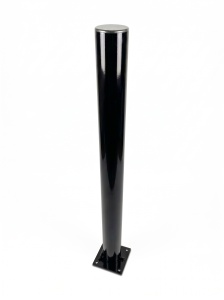 Składany słupek parkingowy / słupek chodnikowy blokujący -  110 cm - fi 76,1 mm - czarny