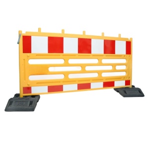 Barierka tymczasowa typ U20 Horizo RA1 - bariera ochronna PCV, bariera bhp, bariera zabezpieczająca - 210 x 107 cm - żółta