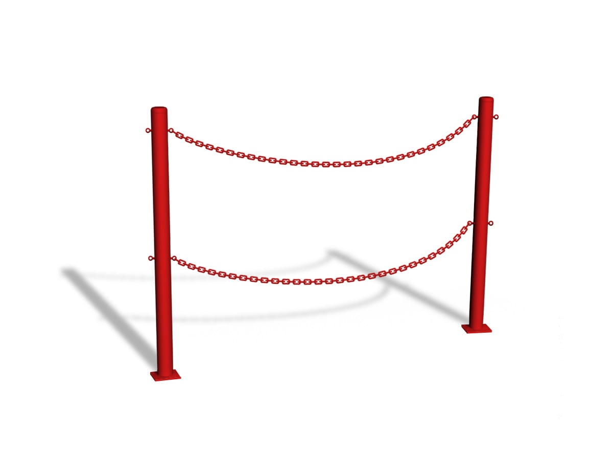 bariera_łańcuchowa u12b - dwa rzędy łańcucha - czerwona - przykręcana.jpg