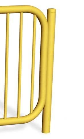 Słupek kończący do bariery lubelskiej - do wbetonowania - żółty lub inny dowolny kolor.jpg