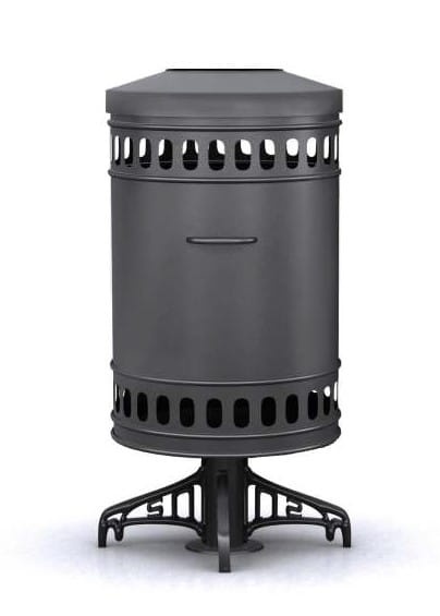 Kosz ozdobny na postumencie żeliwnym typ retro