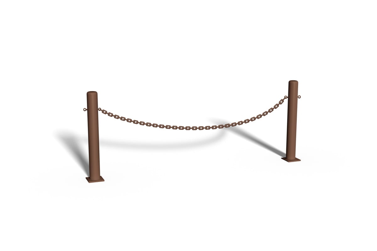 BARIERA ŁAŃCUCHOWA  TRAWNIKOWA - BRĄZOWA - DO PRZYKRĘCANIA.jpg