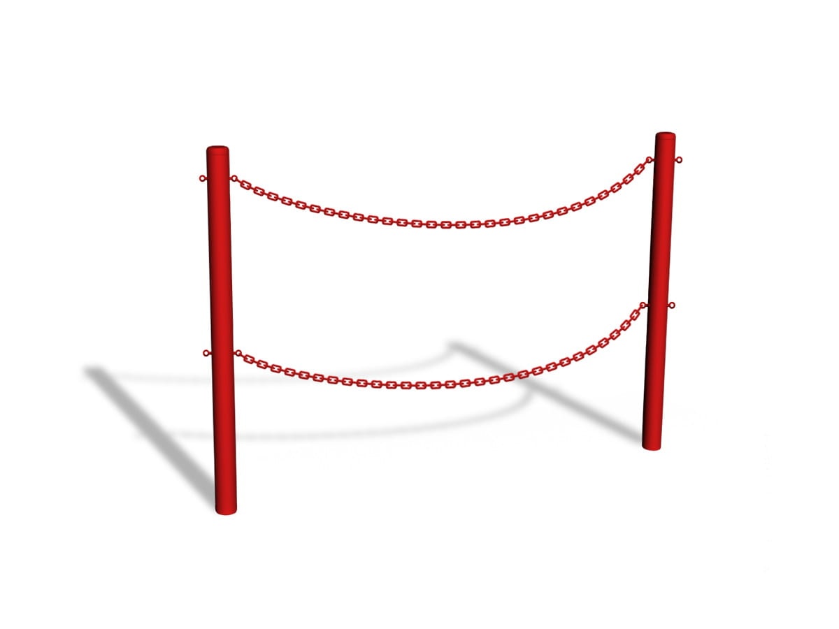 bariera_łańcuchowa u12b - dwa rzędy łańcucha - czerwona - do zabetonowania.jpg