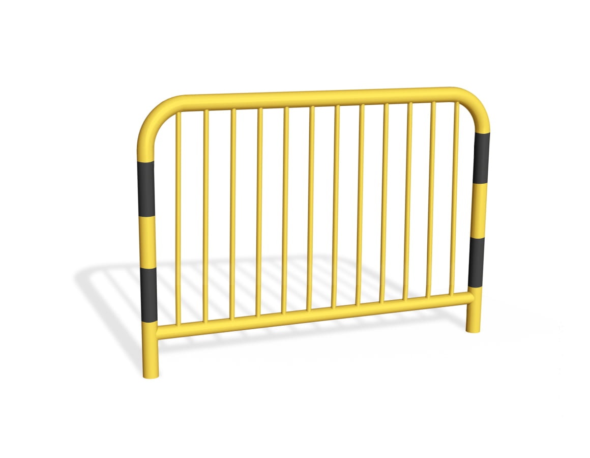 Bariera rurowa u11a szczeblinkowa - żółto-czarna - do zabetonowania w gruncie.jpg