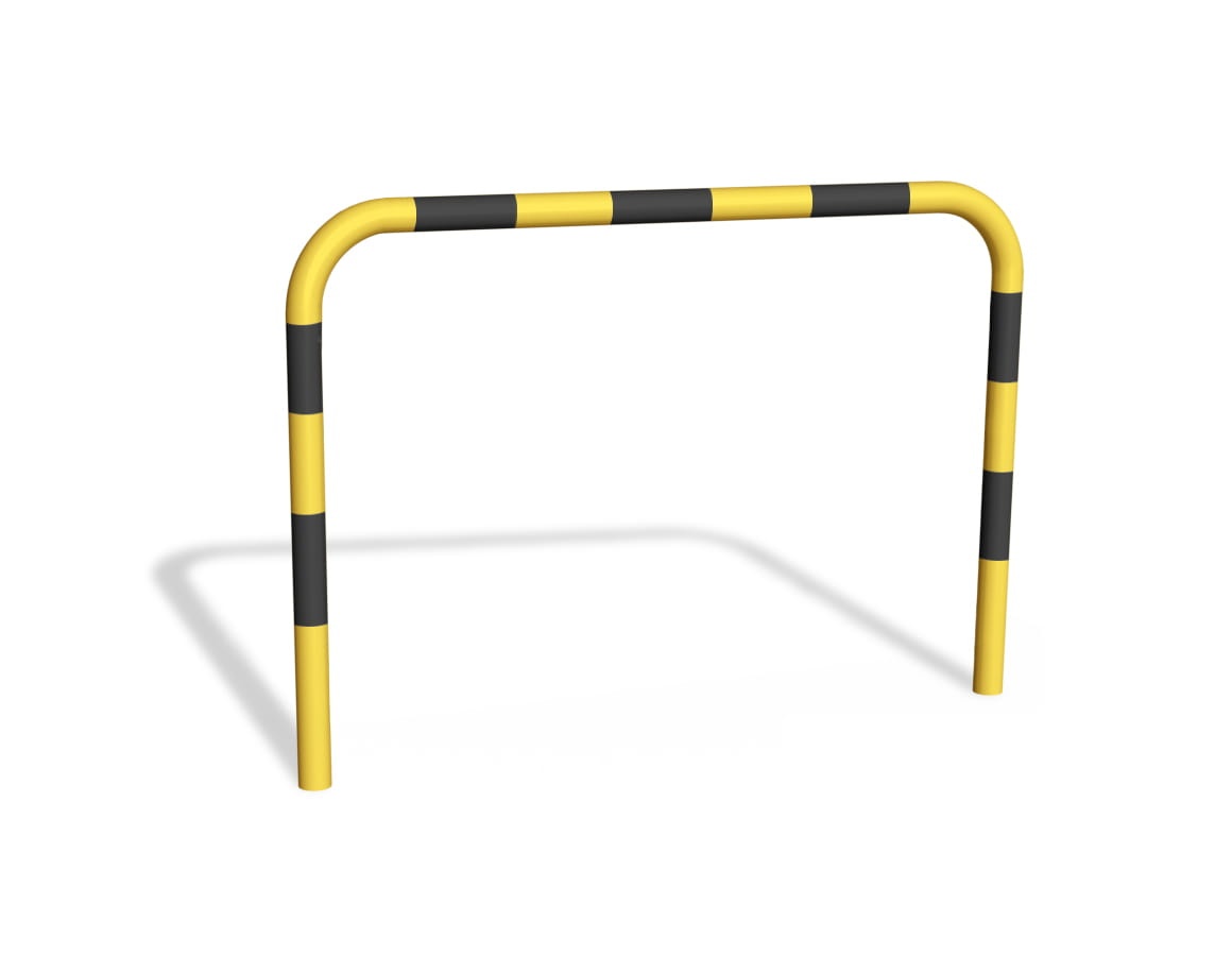 Bariera u12a z bez poprzeczki - stojak rowerowy - ¾¢to-czarna - do zabetonowania w gruncie.jpg