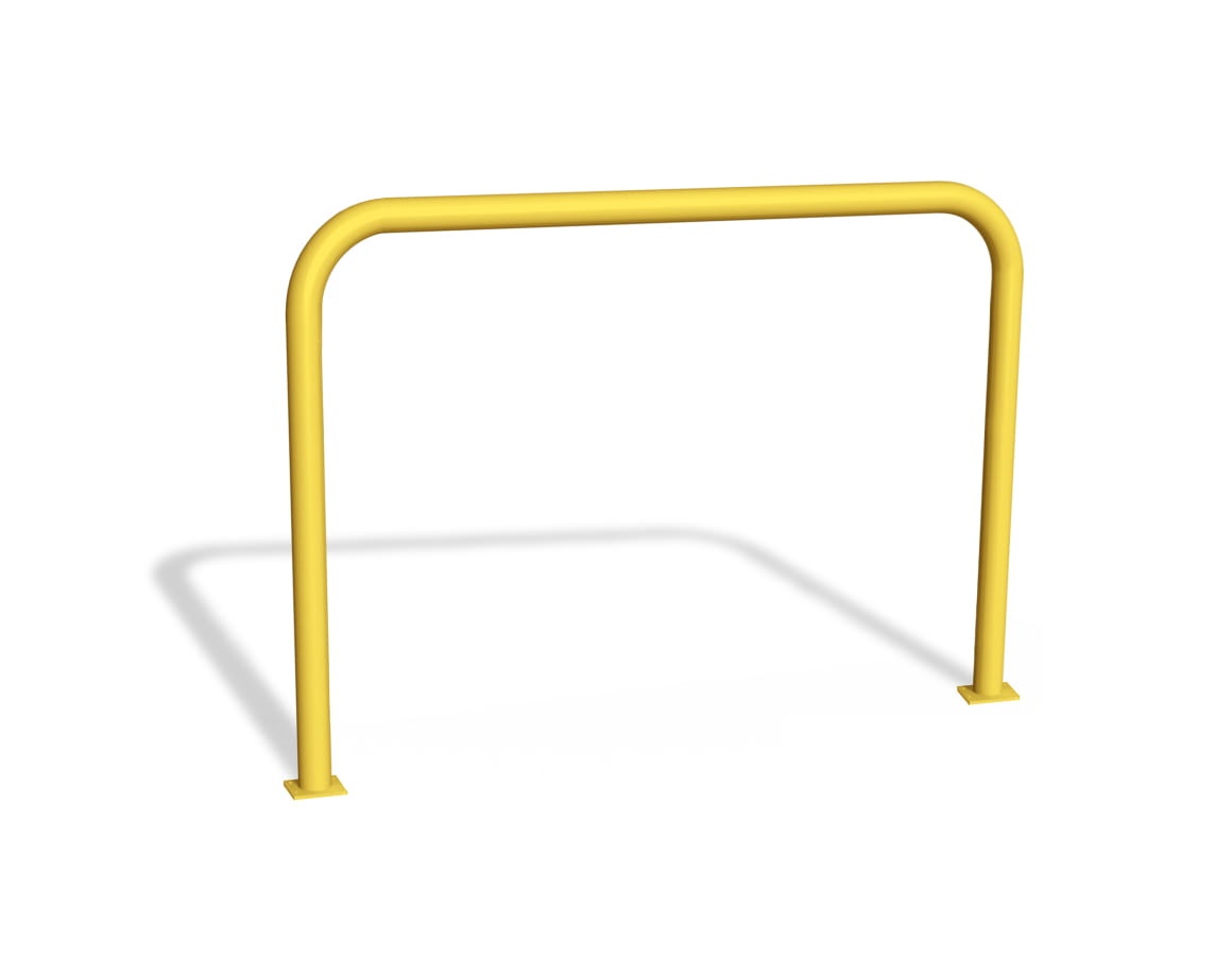 Bariera u12a bez poprzeczki - stojak rowerowy - żółta - do przykręcania
