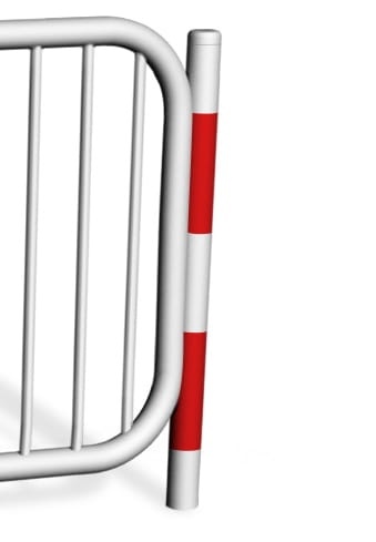 Słupek kończący do bariery lubelskiej - do wbetonowania - biało-czerwony lub inny dowolny kolor.jpg