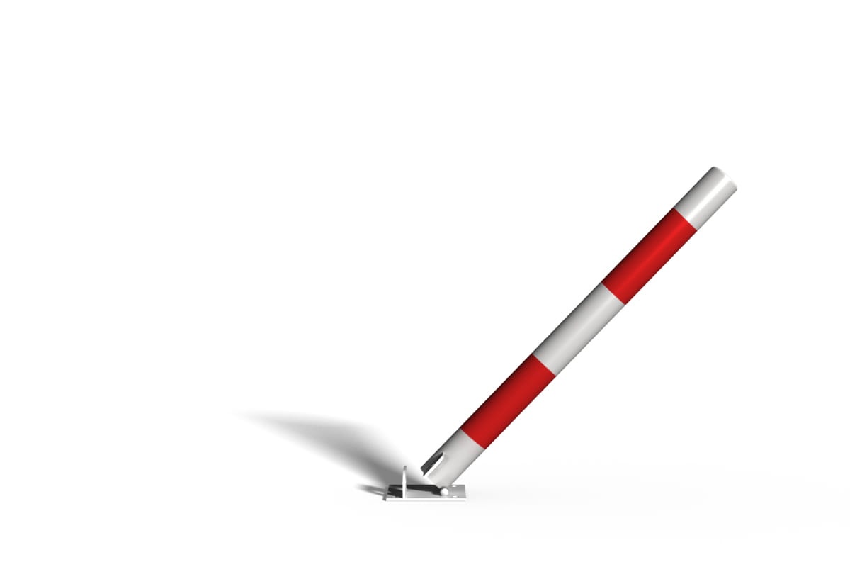 Słupek chodnikowy - parkingowy - blokujący - składany - biało-czerwony